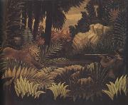 Henri Rousseau The Lion Hunter oil